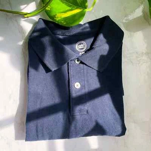 WONDER NATION navy blue pique polo school uniform shirt, XL, unisex, pre-owned - Picture 1 of 3
