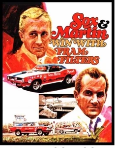 Fram Filters Classic Plymouth Cuda Sox Martin (73) Banner 30”x38” Drag Racing - Picture 1 of 1