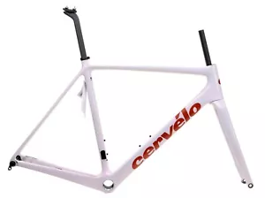 2022 Cervelo R5CX Carbon Frameset 58cm Frost White w/ Bar +Stem NEW* Open Box - Picture 1 of 7