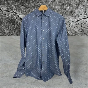 Bar III Carnaby Collection Men’s Long Sleeve Button Up Navy Shirt Size M - Picture 1 of 4