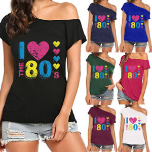 I Love The 80s T Shirt 1980s Fancy Dress 80's Party Costume Tee Women Top Gift