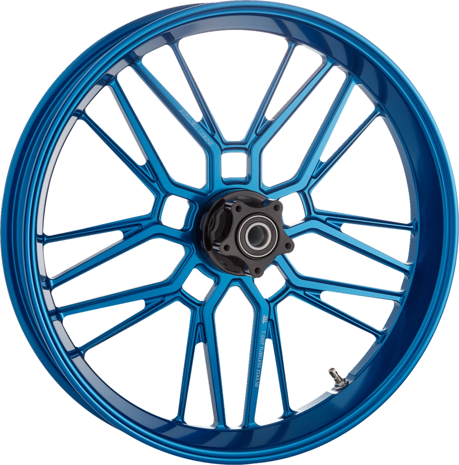 Arlen Ness Blue Split-Spoke 21x5.5 Rim Wheel 4 Harley - Imagem 1 de 1