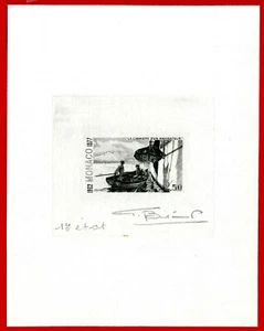 Monaco 1977 #1058, 1st Stage Die Proof, Catching Opah Fish - Picture 1 of 1