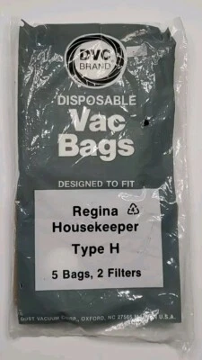 FOR Regina Housekeeper Type H Vacuum Cleaner Bags PACK OF 5 BAGS AND 2 FILTERS - Image 1 of 4