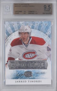 2012-13 Upper Deck Artifacts /699 Jarred Tinordi #RED237 BGS 9.5 GEM MINT