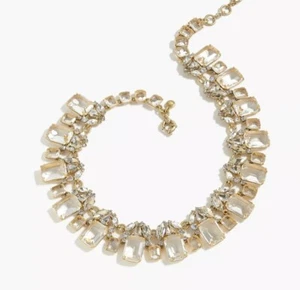 J Crew Women's Cluster drop stone necklace Item H0218 $118 -Crystal - Picture 1 of 3