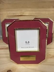 3. Pottery Barn Kinsey Emaille Rahmen 3 X 3 Rosa - Bild 1 von 3