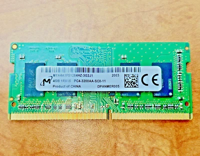 Micron 4GB 1RX16 PC4-3200AA Laptop RAM Memory MTA4ATF51264HZ-3G2J1 - Image 1 of 2