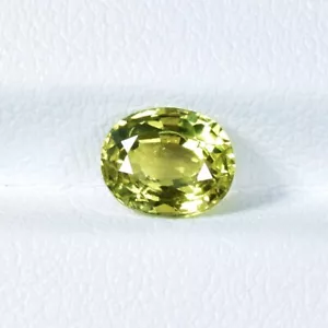 1.40 ct TOP LUSTROUS LIME YELLOW / NATURAL CHRYSOBERYL - Oval Gem Video !! - Picture 1 of 2