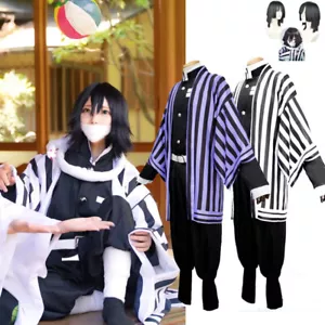 Costume Anime Demon Slayer Kimetsu no Yaiba Iguro Obanai cosplay parrucca kimono vestito - Foto 1 di 38