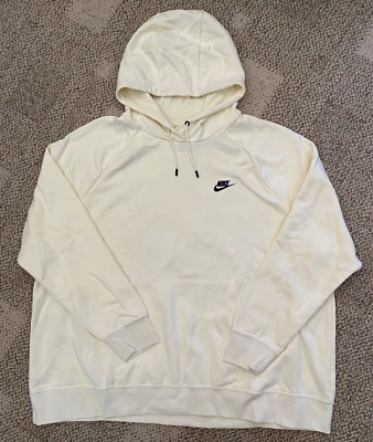 Sudadera con capucha para mujer talla grande 2X Nike Essential polar marfil CJ0409-113 Foto 1 de 4