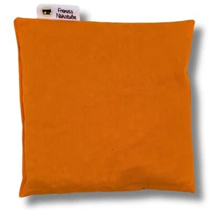 Traubenkernkissen 20x20cm Orange Körnerkissen 100% Baumwolle für Wärme und Kälte - Picture 1 of 5