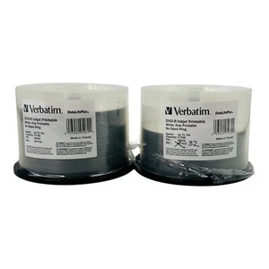 82 Discs Verbatim DVD-R 4.7GB 16X White Inkjet Printable Hub Printable - Picture 1 of 9