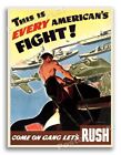 « This is every American’s Fight ! RUSH ! » 1942 Style Vintage Impression WW2 - 8,5x11