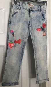 Girl's L.E.I. Embellished Adjustable Waist Denim Jeans - Size 8 - Picture 1 of 11