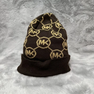 Gorro Michael Kors marrón estampado circular monograma Foto 1 de 4