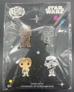 Funko Pop Pin! Star Wars 4er Set - Darth Vader, Chewy, Trooper, Luke Skywalker - Bild 1 von 2