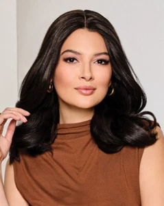 TOPPER RAQUEL 16" ON KEY 3HH DARK BROWN-Human Hair-All HandTied -All Mono Base - Picture 1 of 6