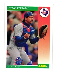 1992 Score #283 Geno Petralli Texas Rangers - Picture 1 of 2