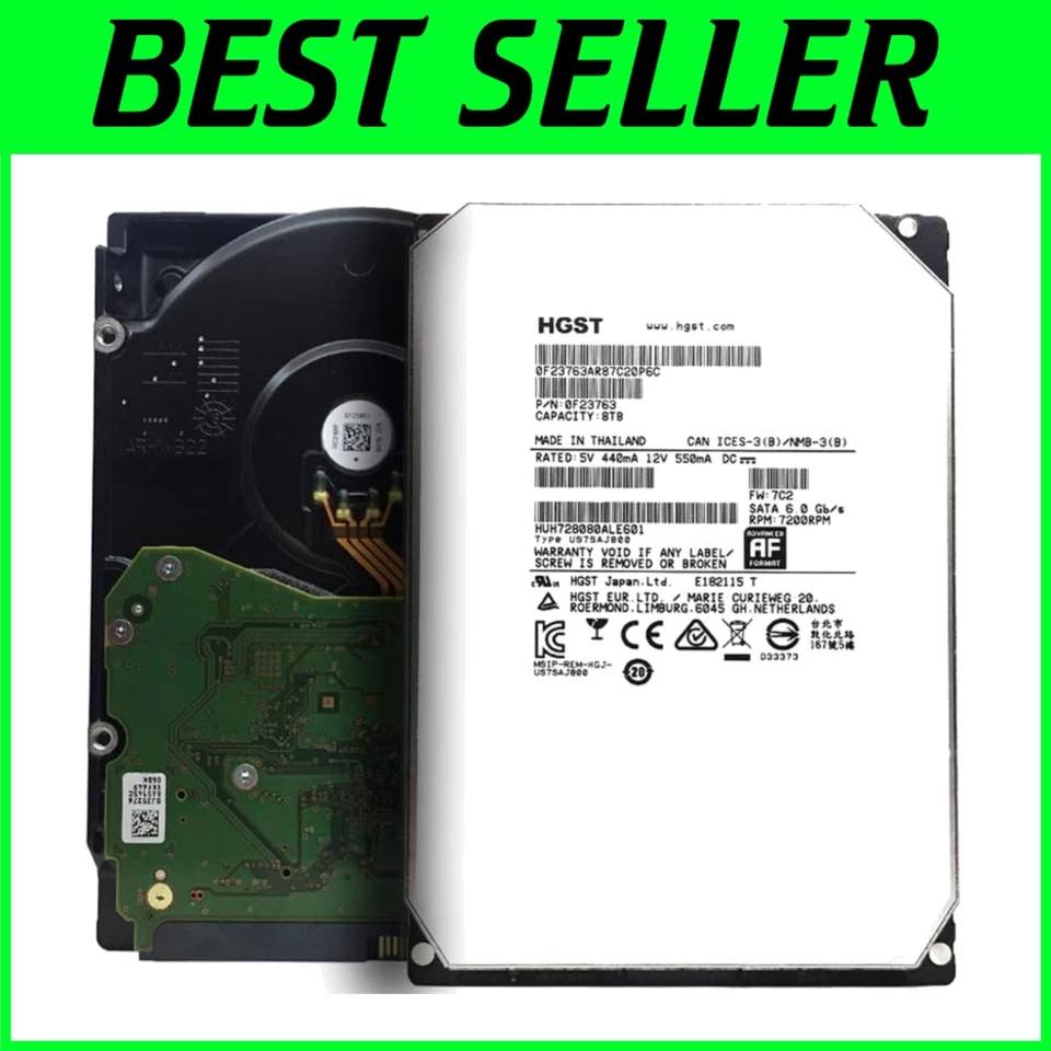 Disco duro empresarial Ultrastar He8 8 TB renovado Foto 1 de 4