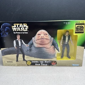 Star Wars El Poder de la Fuerza Jabba el Hutt y Han Solo 1997 NUEVO - Imagen 1 de 6