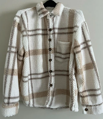 Jaqueta masculina manga longa com colarinho abotoado creme marfim sem marca XLarge nova sem etiquetas - Imagem 1 de 4