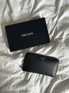 Prada Saffiano Portemonnaie Zip Geldbörse Leather Wallet - Bild 1 von 24