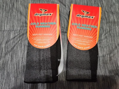 Nuevo con etiquetas Para hombres 2 Pares Talla XXL Drymax Clima Frío Correr Crew Negro/Gris Foto 1 de 4