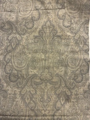 ITALIANO ESTAMPADO DE BLOQUES PAISLEY Restauración Hardware 100% Lino Euro Shams Foto 1 de 4