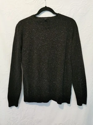 COS Men’s M Black Flecked 100% Wool Crew Neck Pullover Jumper Sweater Minimalist - Image 1 of 4