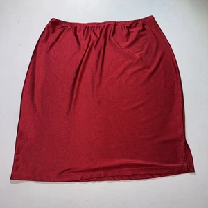 Women’s Sz Medium Satin Knee Length Midi Pencil Skirt Quiet Luxury Old Money - Bild 1 von 9