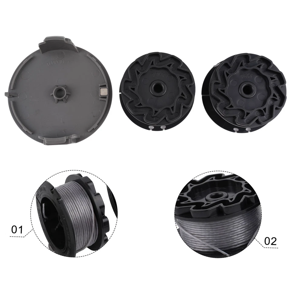 Cap 1 * Spool Cap 2 * Spools Reliable SET 06008C1D7 Delicate F016800570 - Image 1 of 4