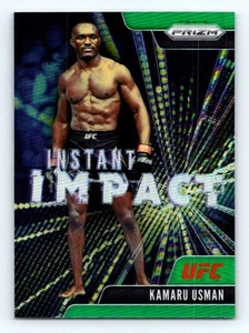 KAMARU USMAN - 2021 PANINI PRIZM UFC - RETAIL GREEN SP - INSTANT IMPACT - Picture 1 of 2