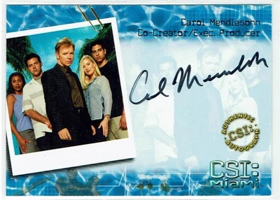 CSI Miami Series 1 2004 Autograph Auto Card MI-A12 Carol Mendelsohn Co-Creator - Image 1 of 3