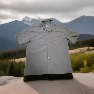 5.11 Tactical Gray Lightweight Snap Front Short Sleeve Shirt Mens Large - Picture 1 of 7