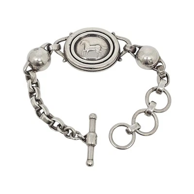 Barry Kieselstein-Cord Sterling Silver Equestrian Horse Toggle Bracelet #22216 - Image 1 of 4