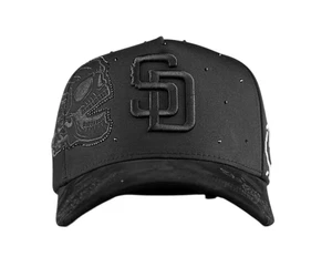 MZ HATS SAN DIEGO ALL BLACK SNAPBACK HAT MZSDCALAVERA BLK - Picture 1 of 5