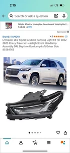 For 2022-2023 Chevy Traverse Upper LED Signal Daytime Running Light Driver Side - Bild 1 von 12