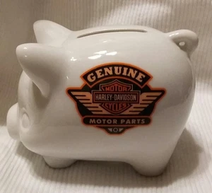 Encantadora alcancía de porcelana HarieyDavidson genuina de 3 3/4" de largo - Imagen 1 de 3