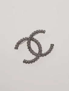 CHANEL Brosche XXL Silber Strass - Bild 1 von 7