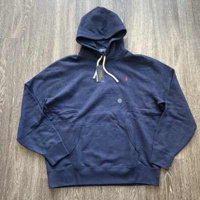Nuevo con etiquetas Polo Ralph Lauren Para Hombres Clásico RL Polar Sudadera con Capucha XL Azul Marino $138 Foto 1 de 4