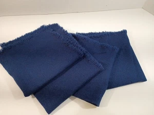 Set 4 tovaglioli in stoffa blu scuro -16" x 15" ottime condizioni - Foto 1 di 5