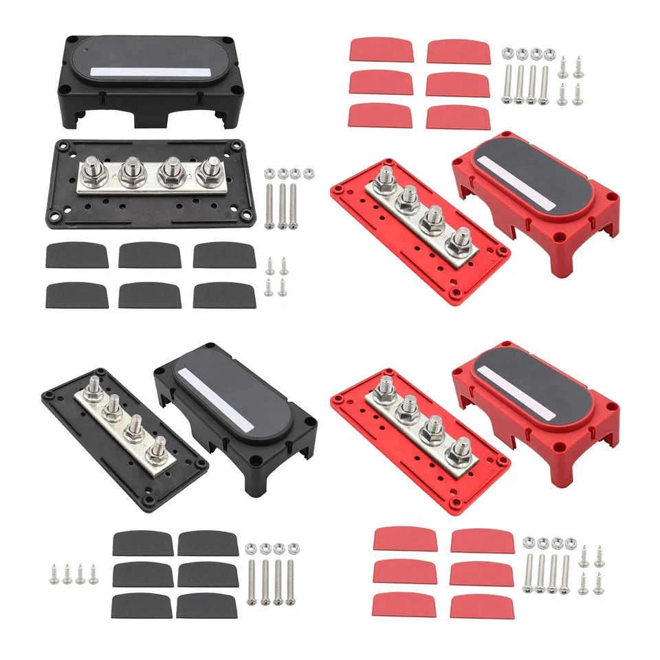 4 Stud Power Distribution Block Easy to Install Heavy Duty Bus Bar Professional - Image 1 of 1