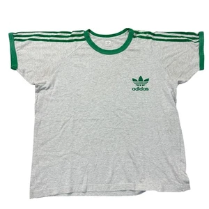 Adidas T-Shirt Oberteil Kurzarm 00s Sport Y2K Grau Herren Large - Bild 1 von 7