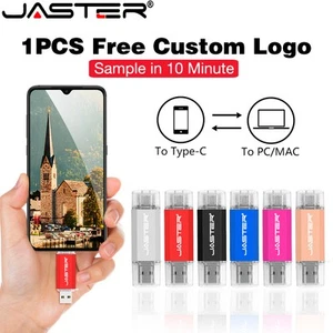 TYPE-C USB 3.0 Flash Drive 128GB Free Custom Logo Memory Stick Drives Storage - Afbeelding 1 van 28