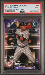 2017 Bowman Chrome Aaron Judge Rookie #56 Purple Refractors /250 PSA 9 RC - Picture 1 of 2