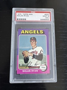 1975 Topps Mini Nolan Ryan PSA 9 OC MINT #500 None Higher - Picture 1 of 4