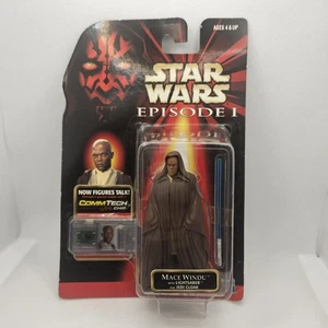 Vintage Star Wars Episode 1 Mace Windu Hasbro 1998 With CommTech Chip - Picture 1 of 3