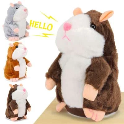 Juguete de peluche para hámster parlante encantador sonido parlante grabación repetir niños regalo de cumpleaños Foto 1 de 4