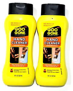2 Pack Goo Gone Hand Cleaner Safely Remove Grease Tar Paint Oil Dirt Soil 18 Oz